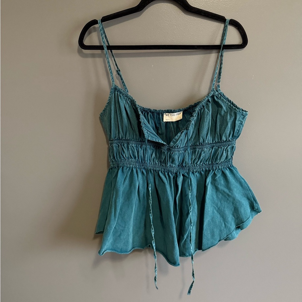 Free People Teal Camisole Top